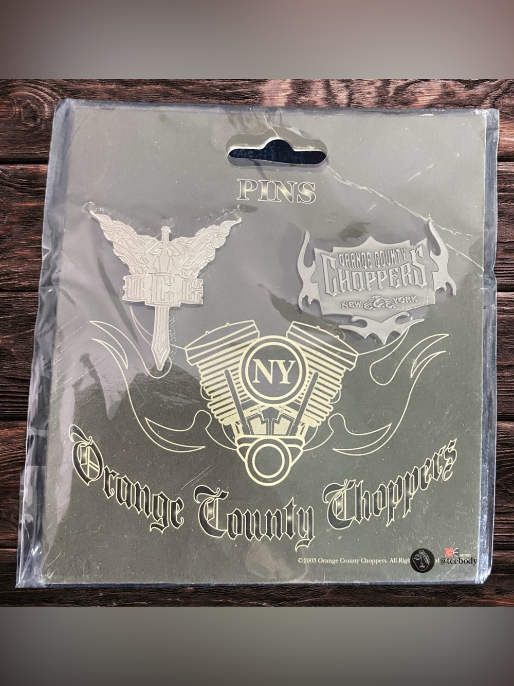 Vintage 2003 Orange County Choppers Series 1 Enamel Pin Set NIP Deadstock